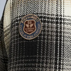 PME Legend Tops*Shirt Jacket With Check Pattern Grey