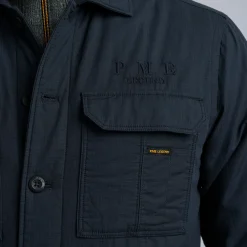PME Legend Tops*Shirt Jacket With Rib Structure Blue
