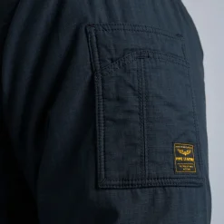 PME Legend Tops*Shirt Jacket With Rib Structure Blue