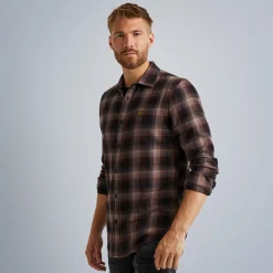 PME Legend Tops*Shirt With Check Pattern Brown
