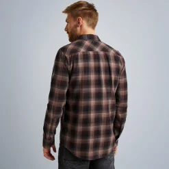 PME Legend Tops*Shirt With Check Pattern Brown