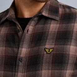 PME Legend Tops*Shirt With Check Pattern Brown