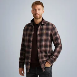 PME Legend Tops*Shirt With Check Pattern Brown