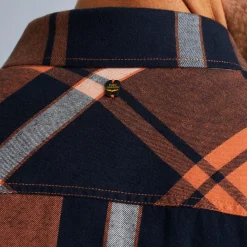 PME Legend Tops*Shirt With Check Pattern Orange