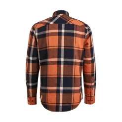 PME Legend Tops*Shirt With Check Pattern Orange