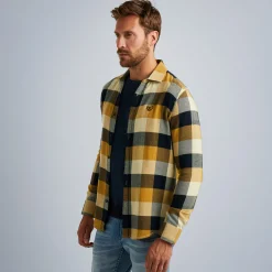 PME Legend Tops*Shirt With Check Pattern Brown