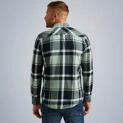 PME Legend Tops*Shirt With Check Pattern Green
