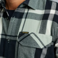 PME Legend Tops*Shirt With Check Pattern Green