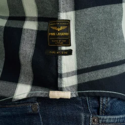 PME Legend Tops*Shirt With Check Pattern Green