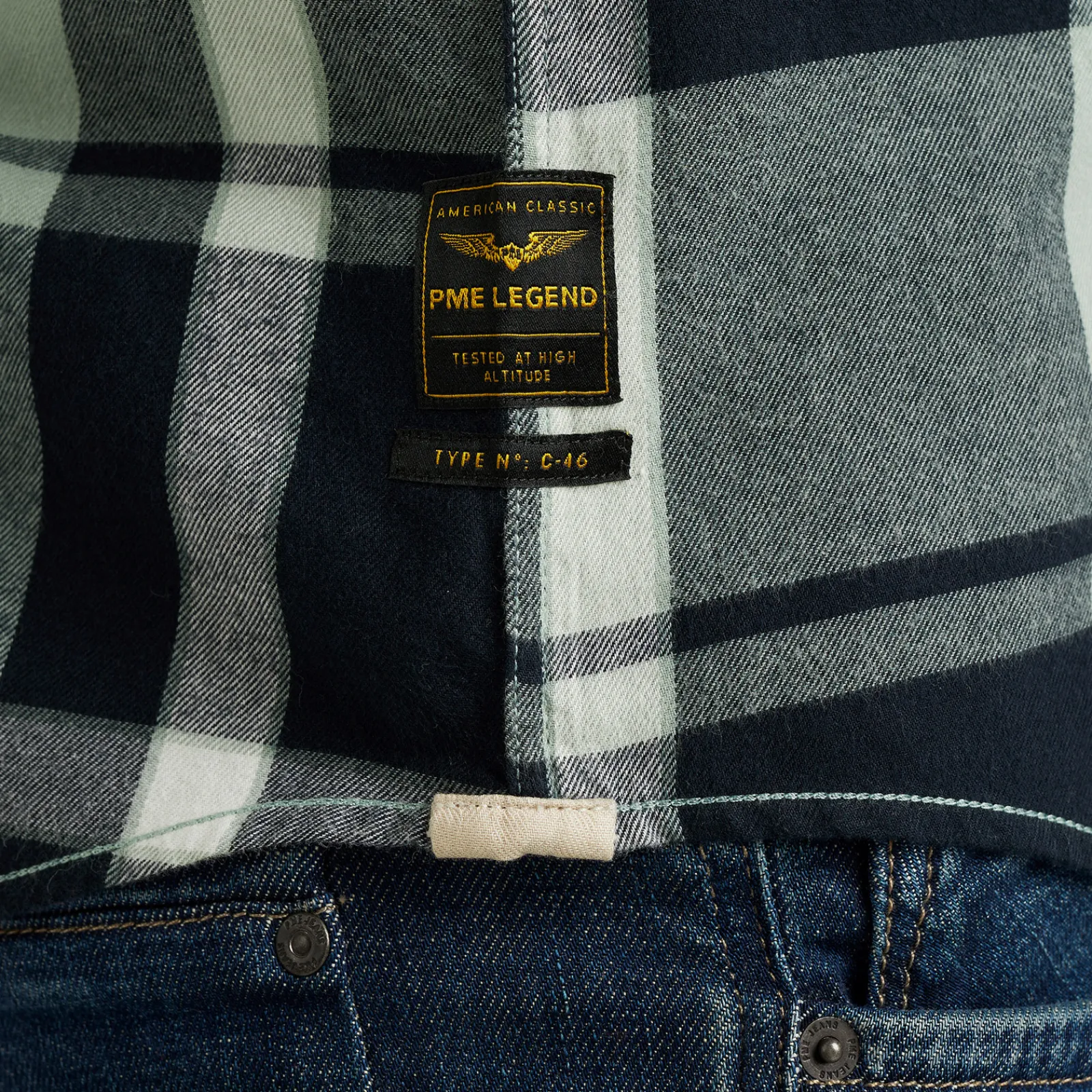 PME Legend Tops*Shirt With Check Pattern Green