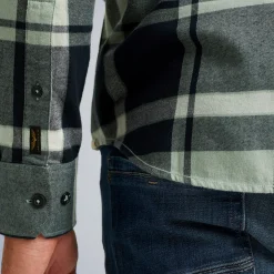 PME Legend Tops*Shirt With Check Pattern Green