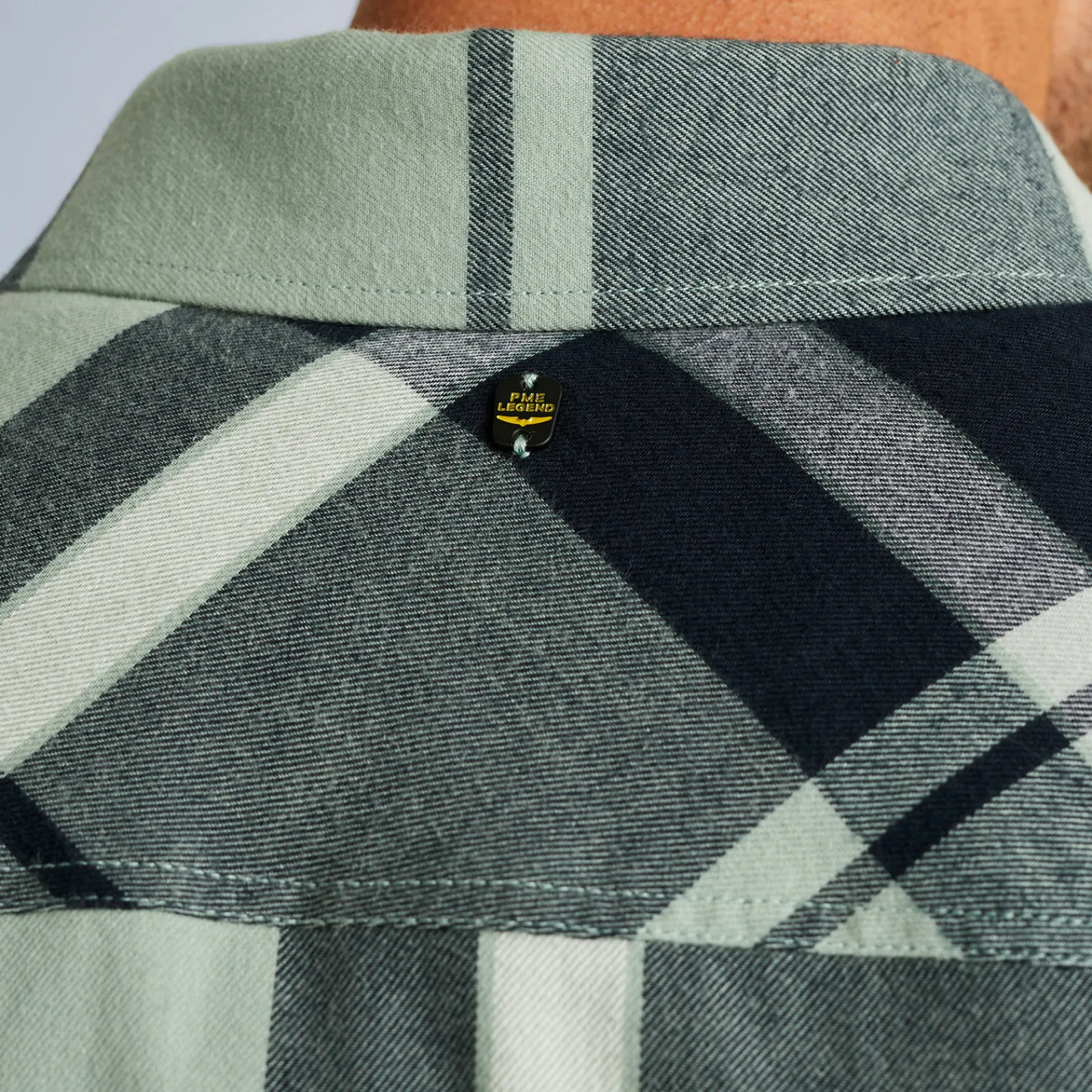 PME Legend Tops*Shirt With Check Pattern Green