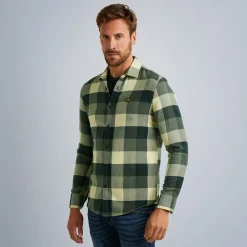PME Legend Tops*Shirt With Check Pattern Green