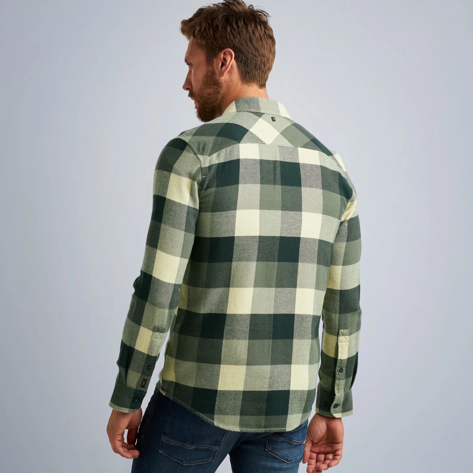 PME Legend Tops*Shirt With Check Pattern Green