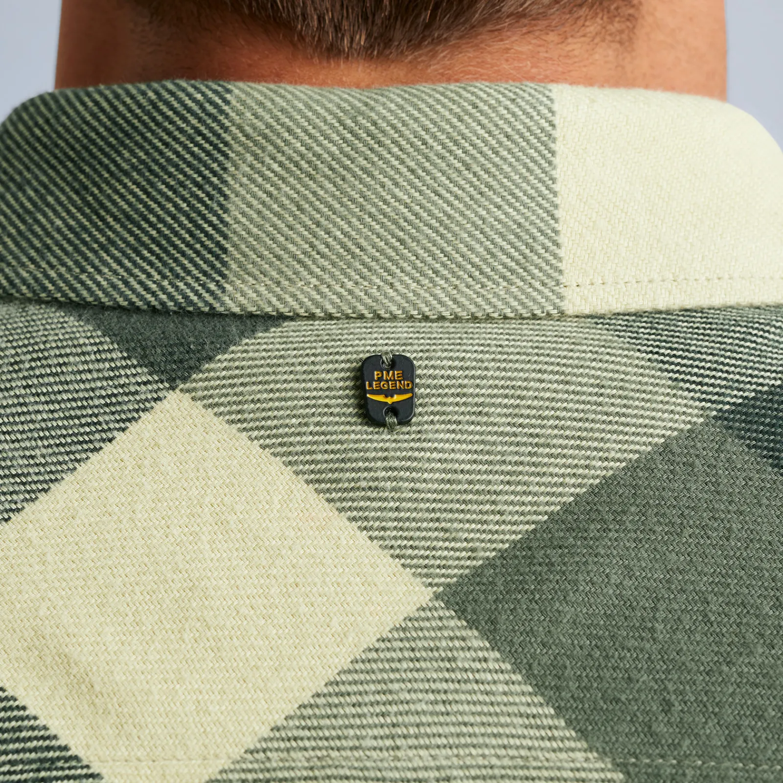 PME Legend Tops*Shirt With Check Pattern Green