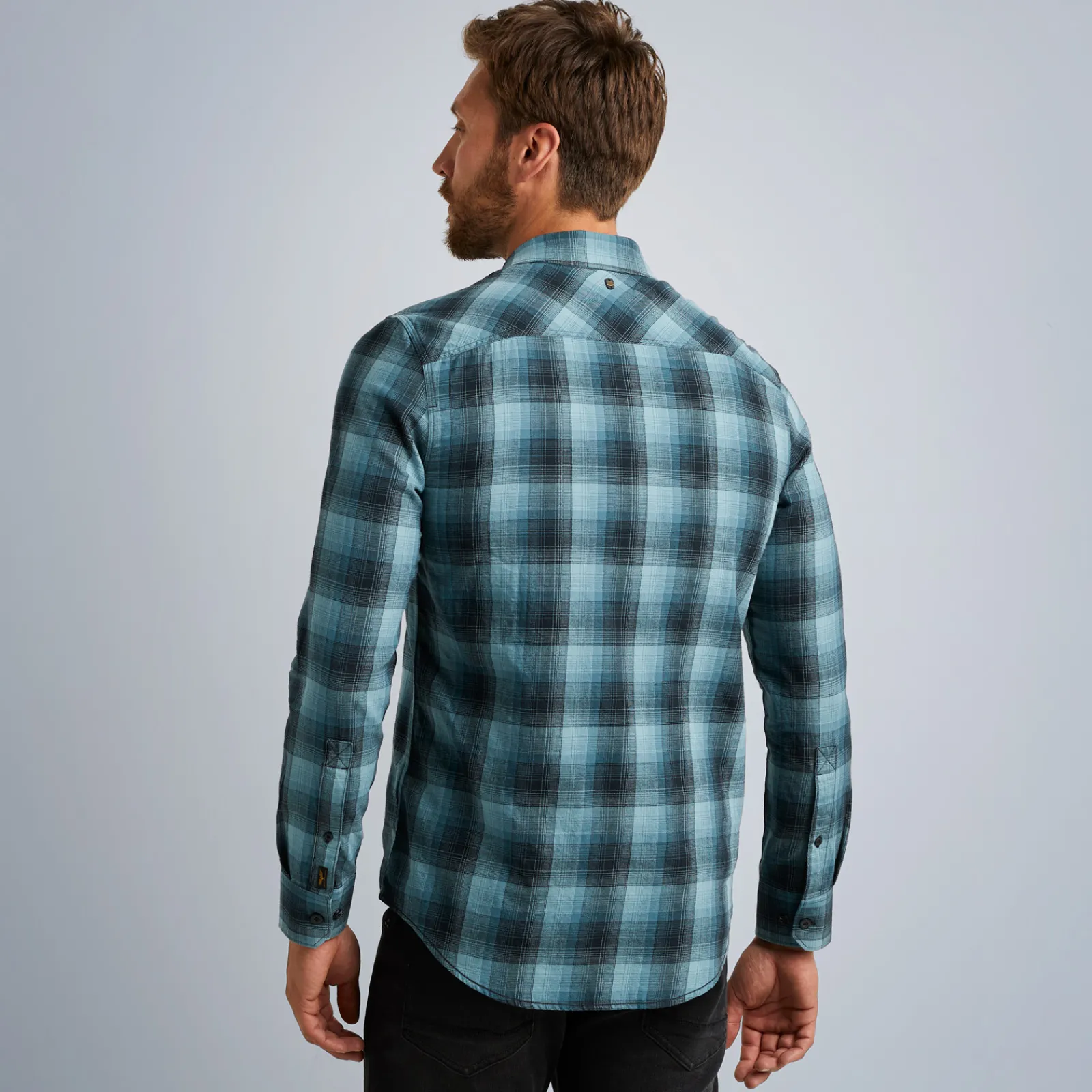 PME Legend Tops*Shirt With Check Pattern Blue