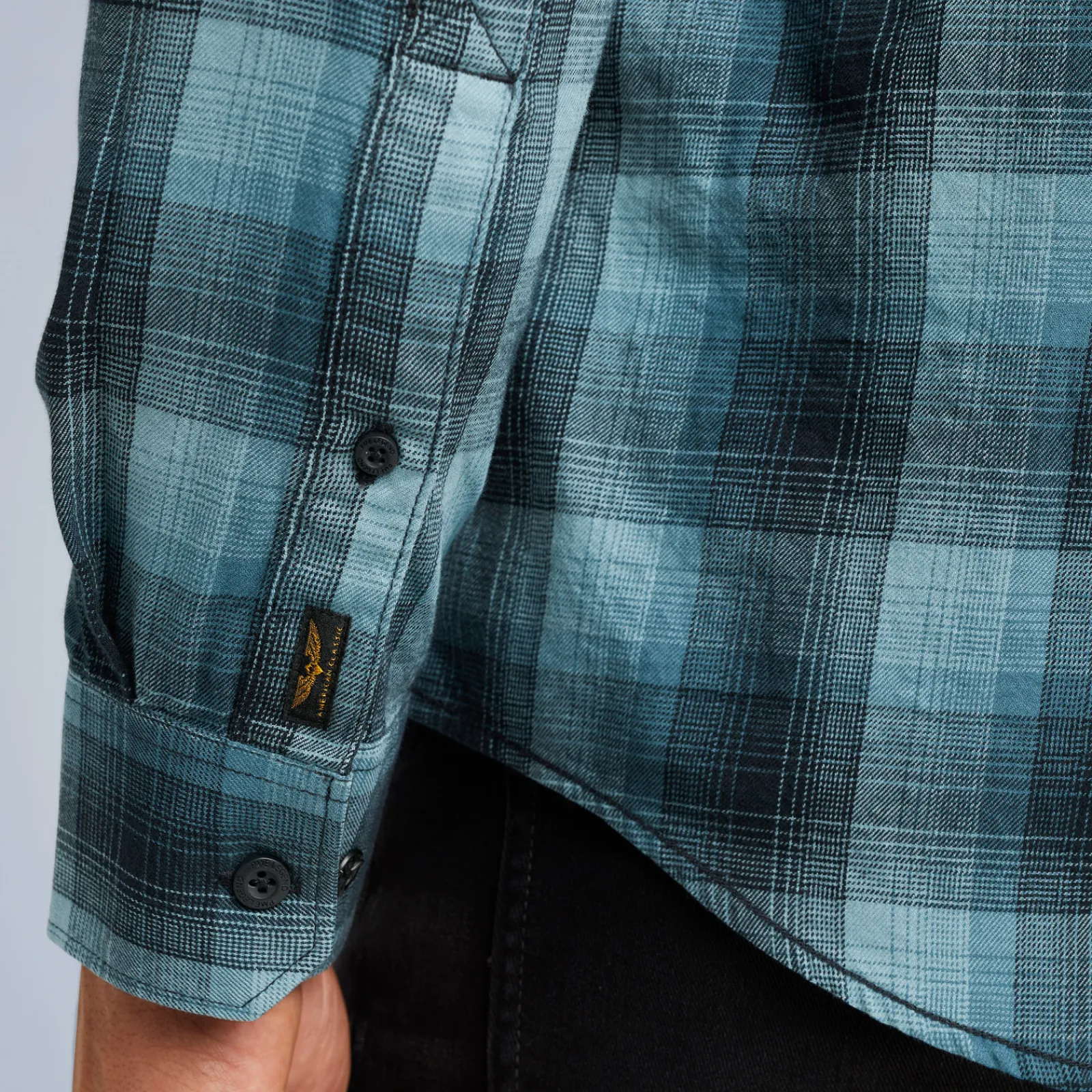 PME Legend Tops*Shirt With Check Pattern Blue