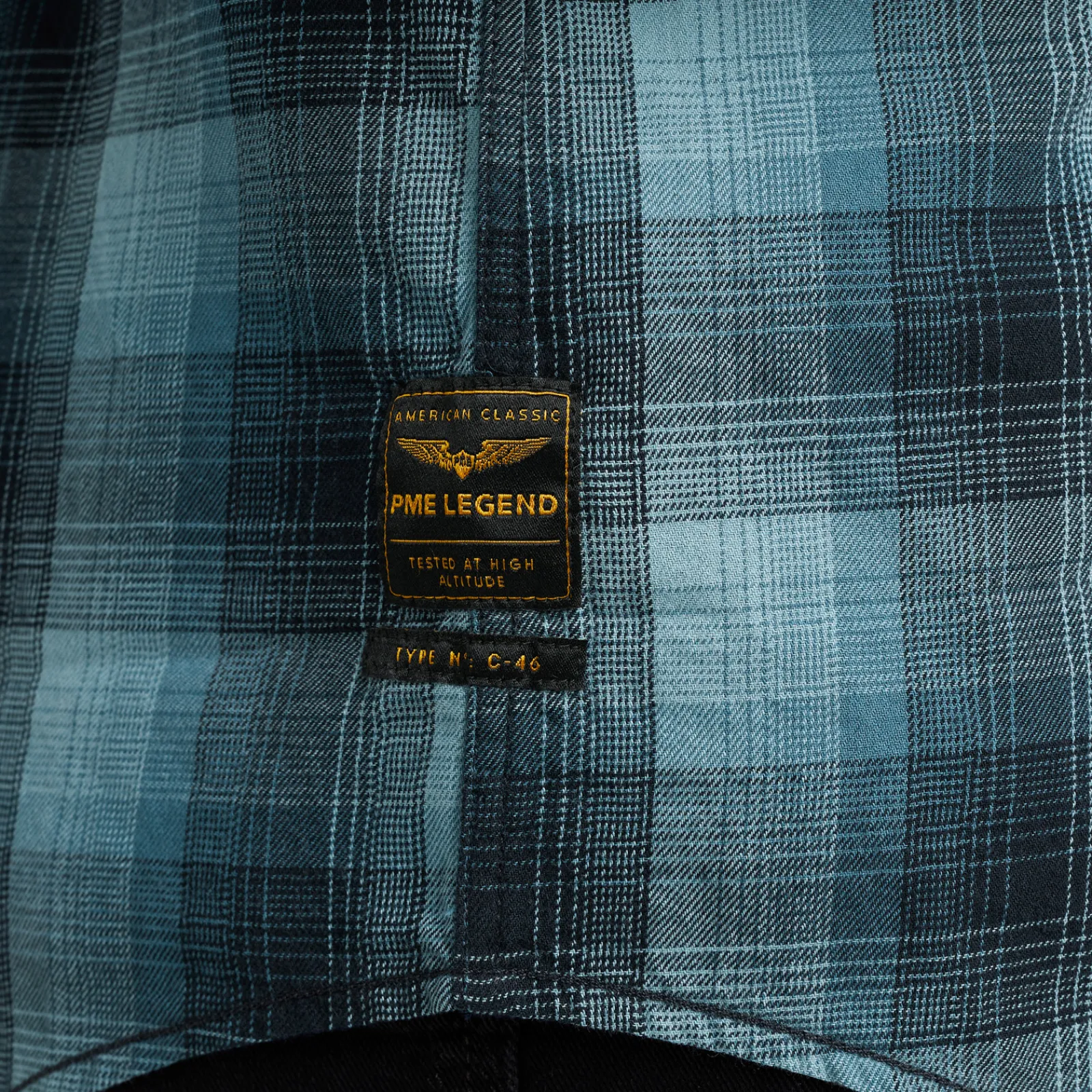 PME Legend Tops*Shirt With Check Pattern Blue