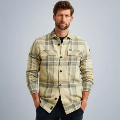 PME Legend Tops*Shirt With Check Pattern Grey