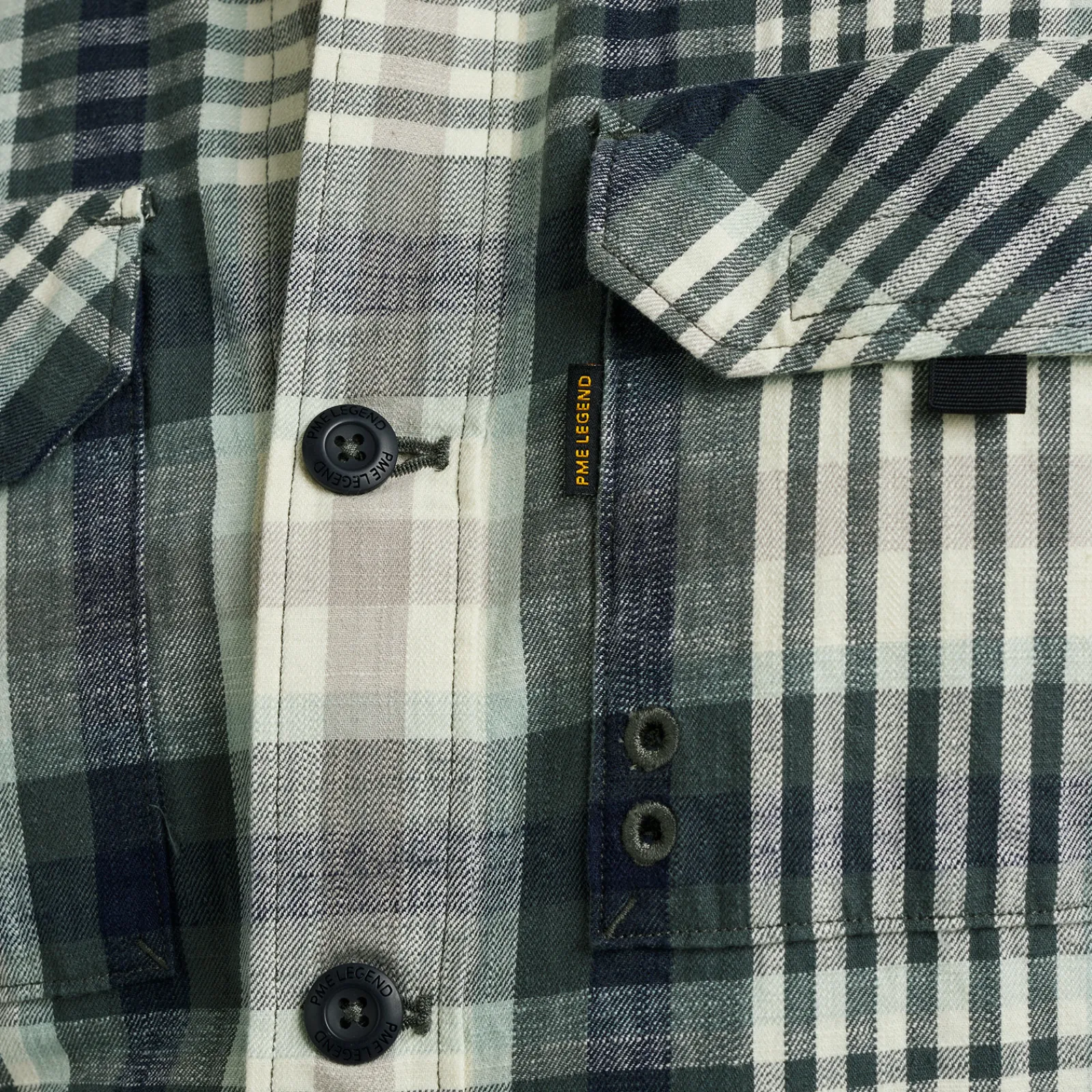 PME Legend Tops*Shirt With Check Pattern Green