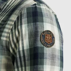 PME Legend Tops*Shirt With Check Pattern Green