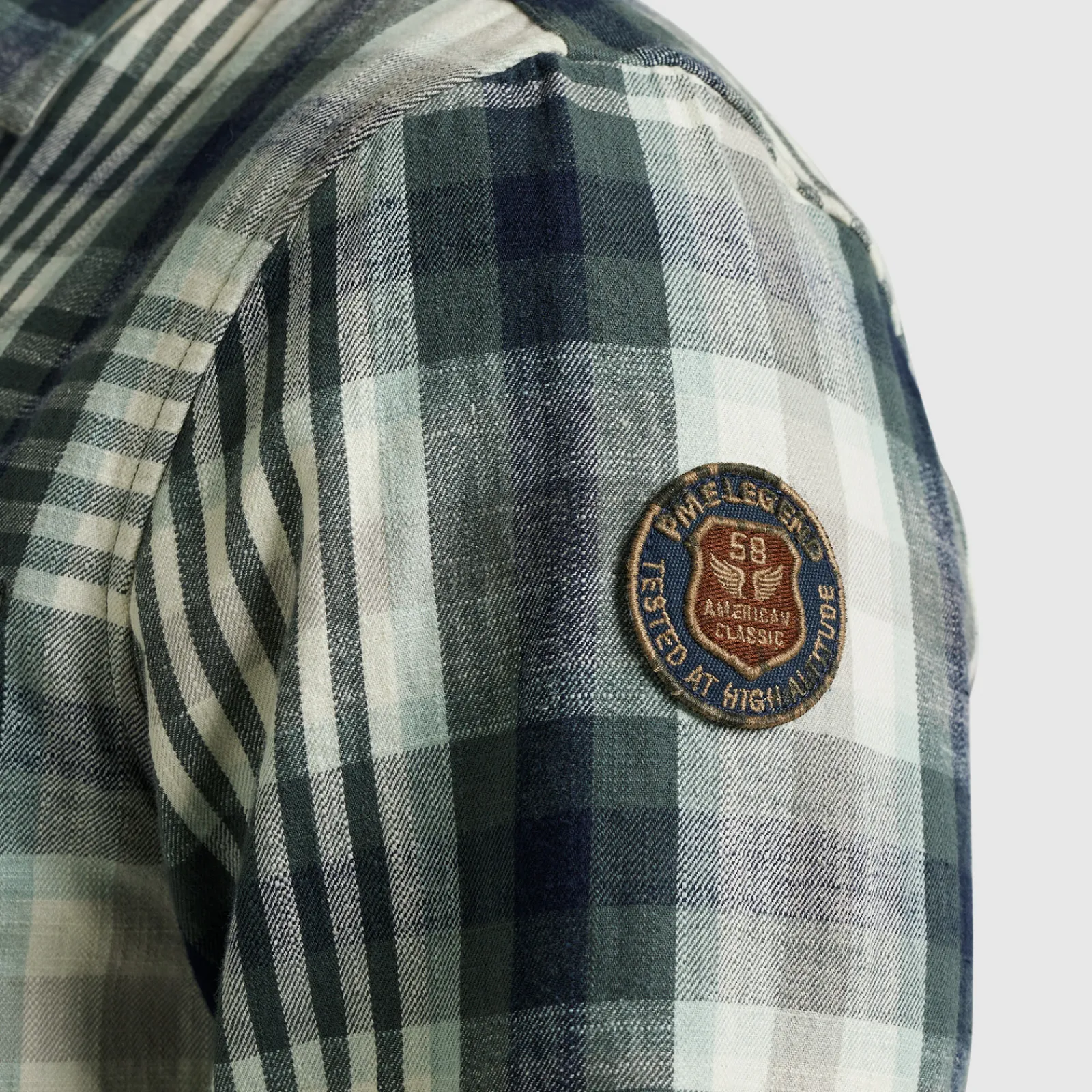 PME Legend Tops*Shirt With Check Pattern Green