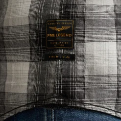 PME Legend Tops*Shirt With Check Pattern Grey