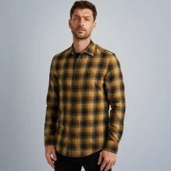 PME Legend Tops*Shirt With Check Pattern Brown