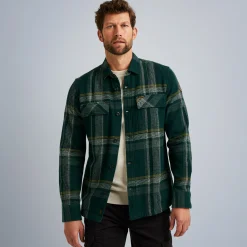 PME Legend Tops*Shirt With Check Pattern Green