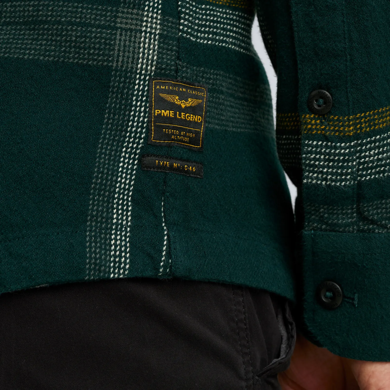 PME Legend Tops*Shirt With Check Pattern Green