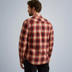 PME Legend Tops*Shirt With Check Pattern Red