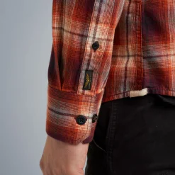 PME Legend Tops*Shirt With Check Pattern Red