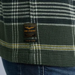 PME Legend Tops*Shirt With Check Pattern Green