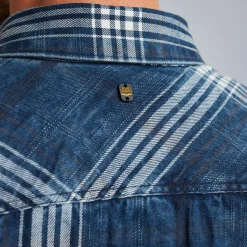 PME Legend Tops*Shirt With Check Pattern Blue