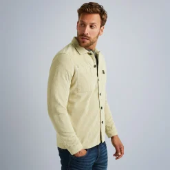 PME Legend Tops*Shirt With Corduroy Texture Grey