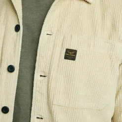 PME Legend Tops*Shirt With Corduroy Texture Grey