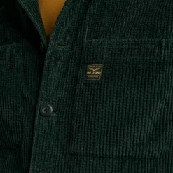 PME Legend Tops*Shirt With Corduroy Texture Green
