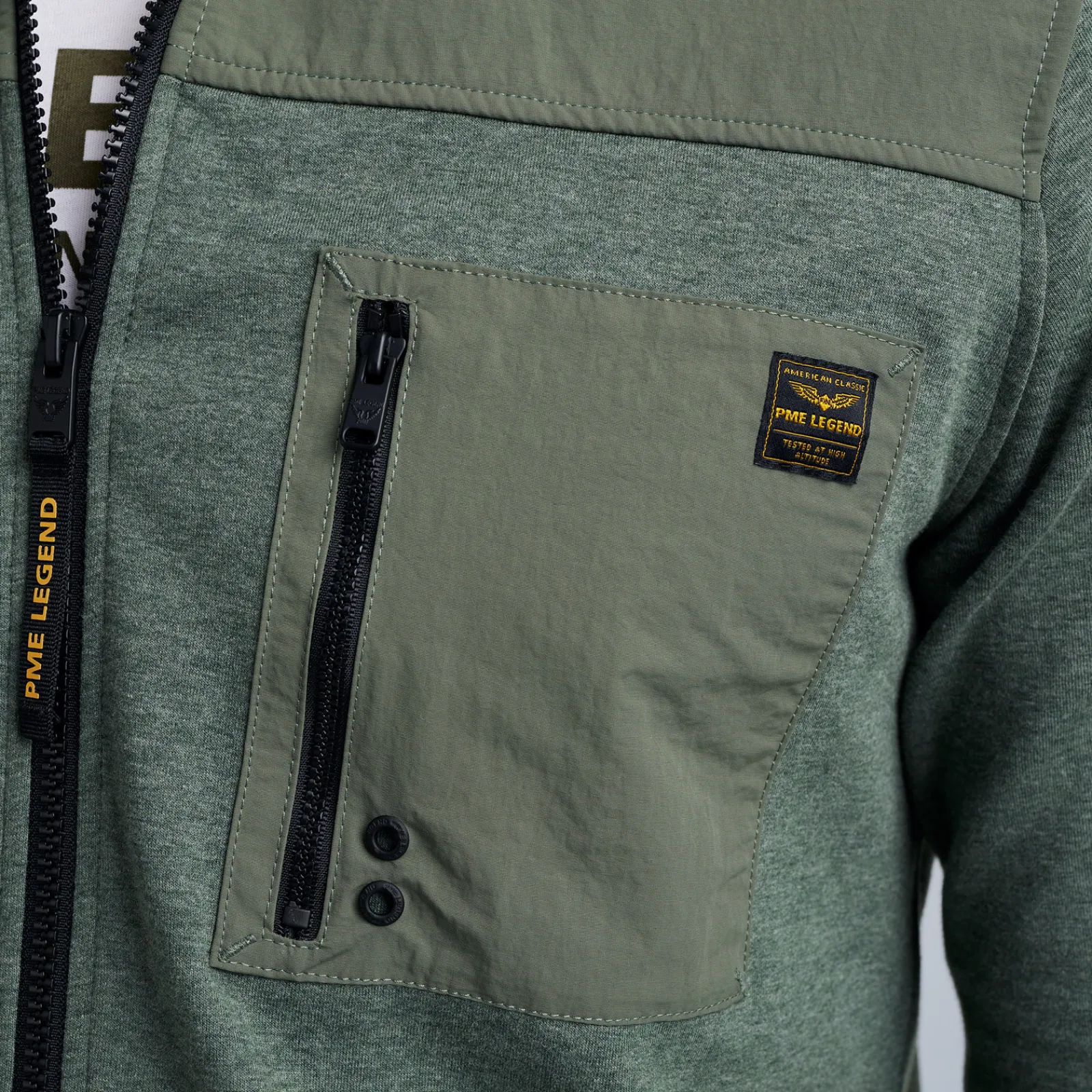 PME Legend Tops*Shirt With Zipper Green
