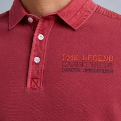 PME Legend Tops*Short Sleeve Polo Pique Gd Red
