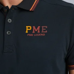 PME Legend Tops*Short Sleeve Polo Solid Pique Blue