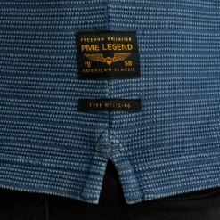 PME Legend Tops*Short Sleeve Polo Structured Blue