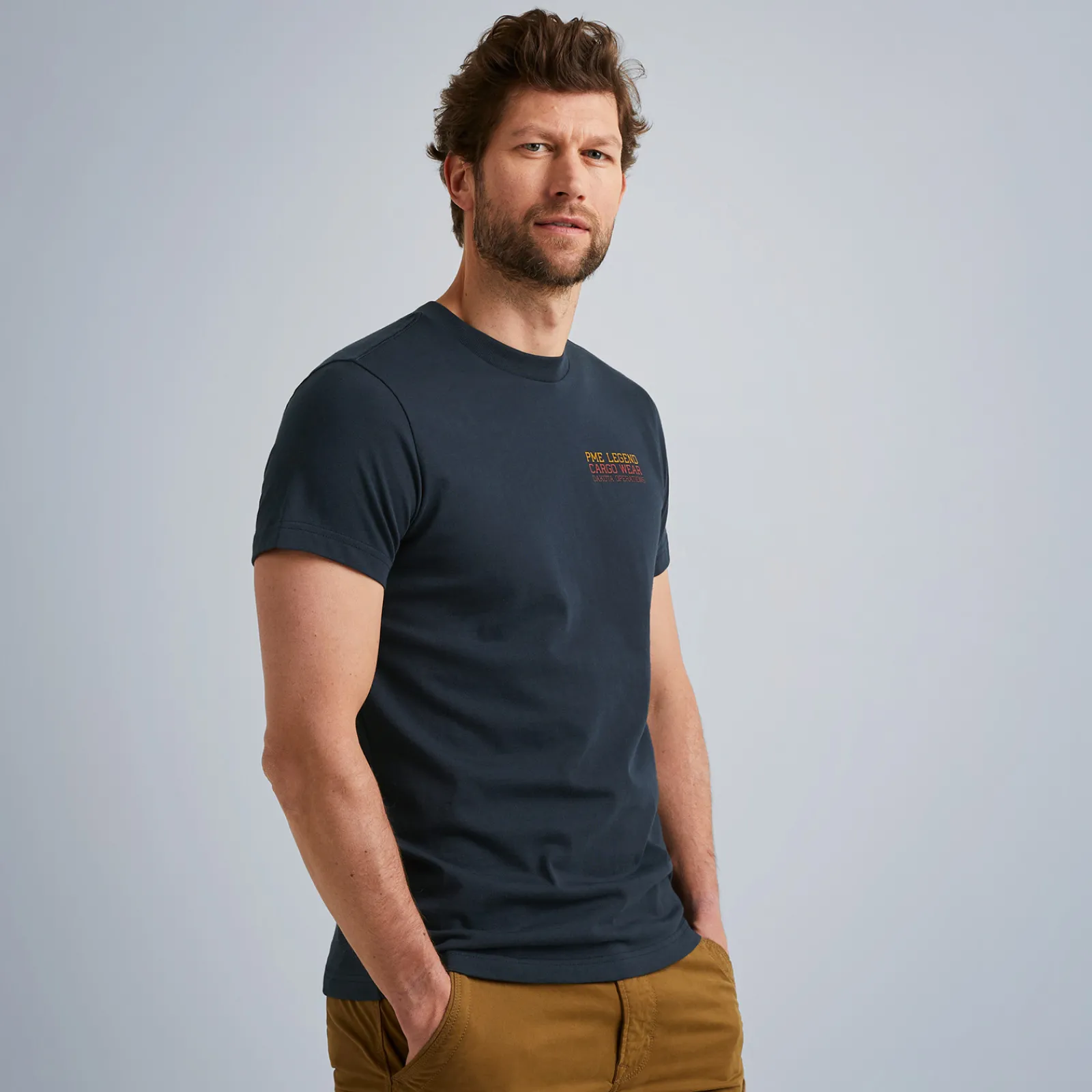 PME Legend Tops*Short Sleeve R-Neck Open End Jersey Blue