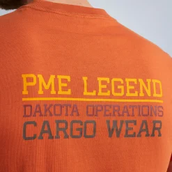 PME Legend Tops*Short Sleeve R-Neck Open End Jersey Orange