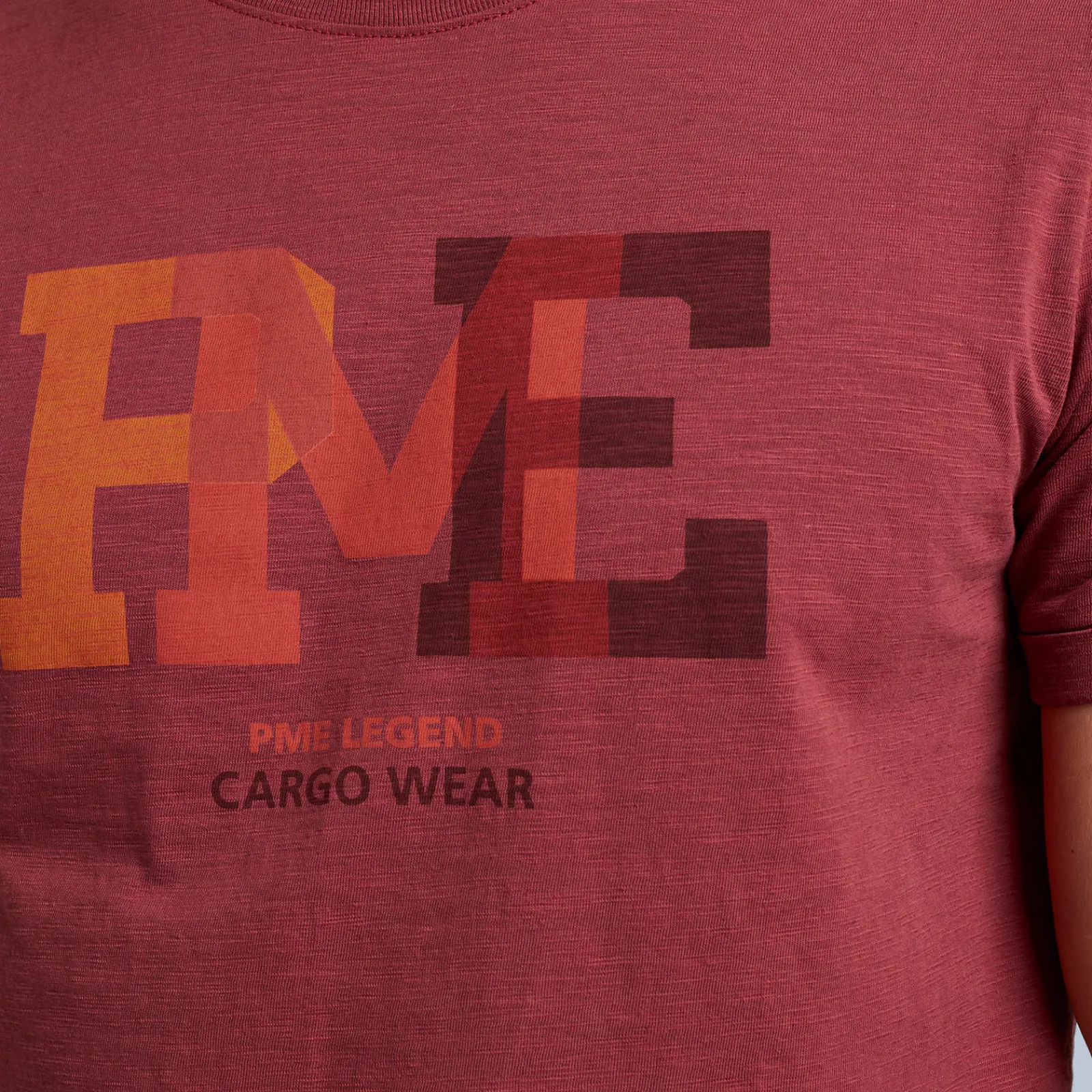 PME Legend Tops*Short Sleeve R-Neck Slub Jersey Red