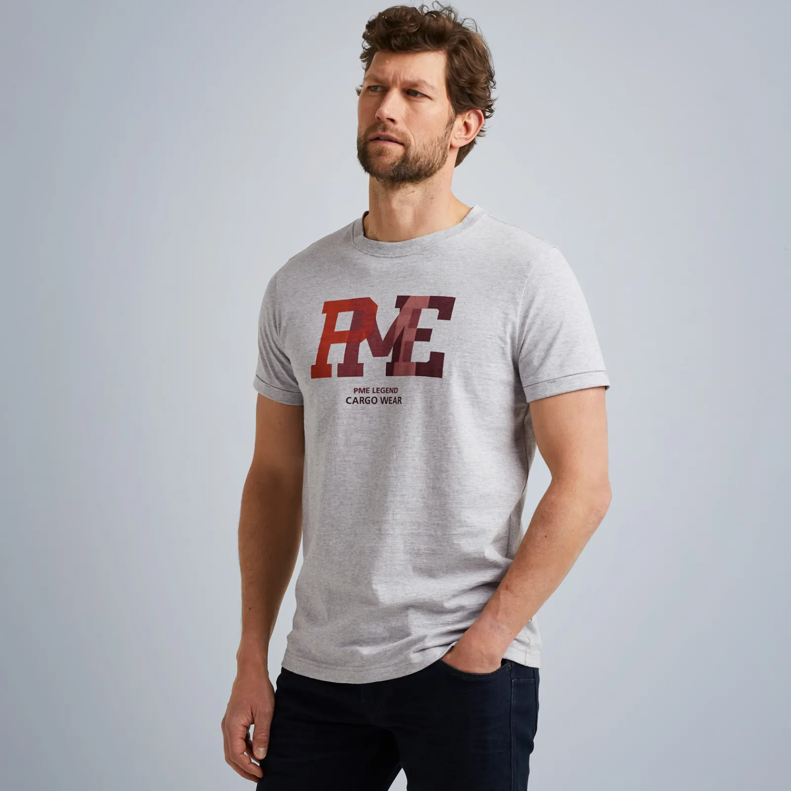 PME Legend Tops*Short Sleeve R-Neck Slub Jersey Grey