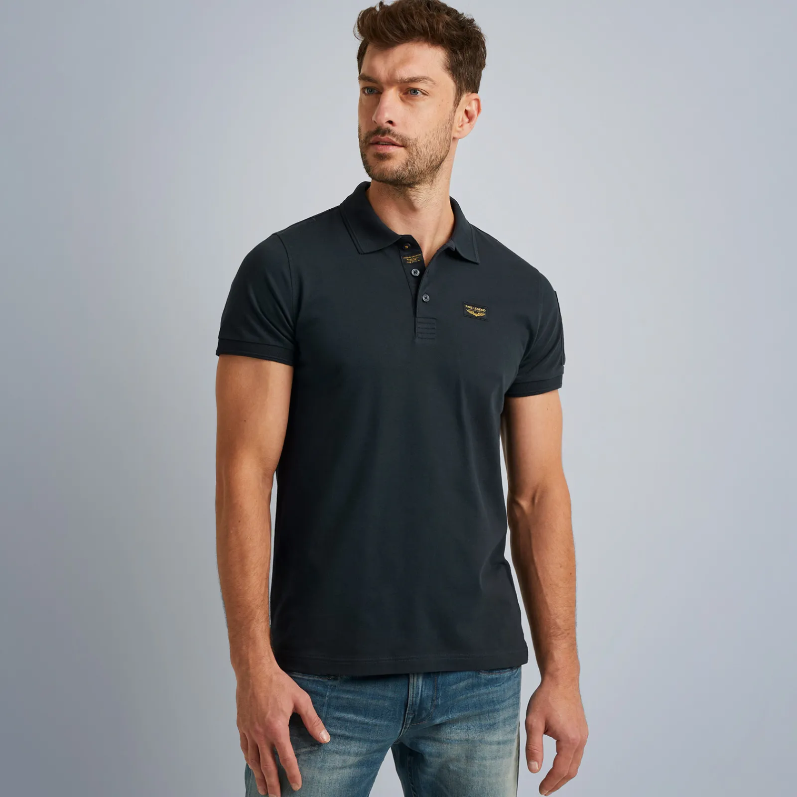 PME Legend Tops*Short Sleeve Trackway Polo Blue