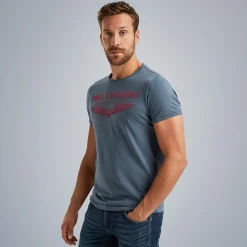 PME Legend Tops*Short Sleeve T-Shirt Blue
