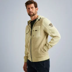 PME Legend Tops*Sweat Jacket In A Material Mix Grey