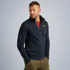 PME Legend Tops*Sweat Jacket In Terry Fabric Blue
