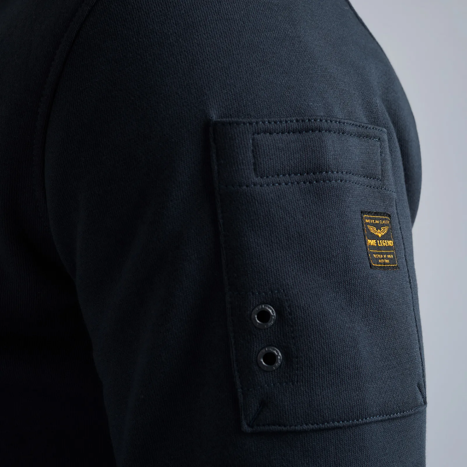 PME Legend Tops*Sweat Jacket In Terry Fabric Blue